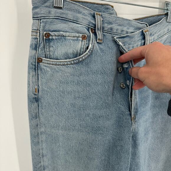 AGOLDE Criss Cross Straight Jeans in Dimension Size 26 Organic Cotton Raw Hem - Picture 8 of 14